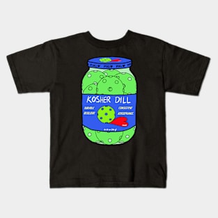 Jar of Kosher Dill Pickleballs Kids T-Shirt